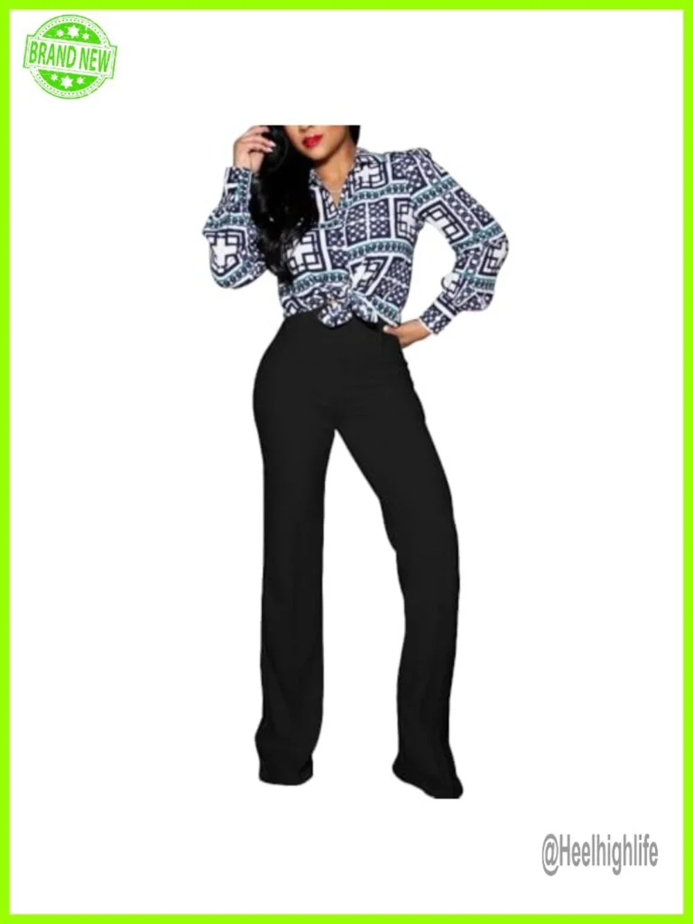 High Waisted Stretchy Bootcut Pull On Dress Pants for Women Work Casual